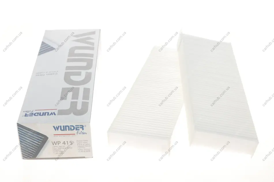 Фільтр салону Citroen Berlingo/Peugeot Partner 08- (к-кт 2шт.) WUNDER FILTER WP 415 (фото 1)