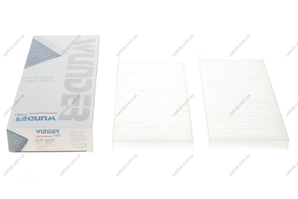 Фільтр салону Renault Kangoo 08-/ Master 10- (к-кт 2шт) WUNDER FILTER WP 809 (фото 1)