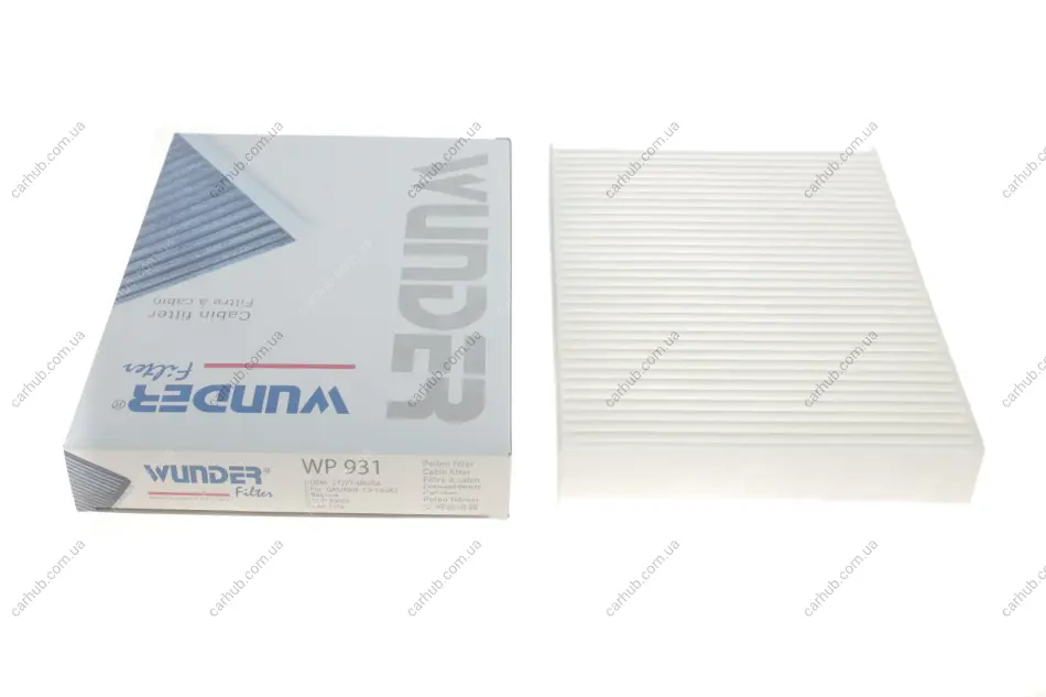 Фільтр салону Nissan Qashqai 1.2-1.6dCi 13- WUNDER FILTER WP 931 (фото 1)