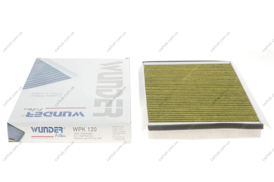 Фільтр салону MB Sprinter/VW Crafter 06- (вугільний) WUNDER FILTER WPK 120 (фото 1)