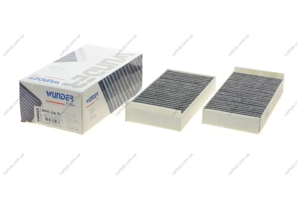 Фільтр салону BMW X1 14-/X2 (F39) 17-/I3 13- (вугільний) (к-кт 2 шт) WUNDER FILTER WPK 226 (фото 1)