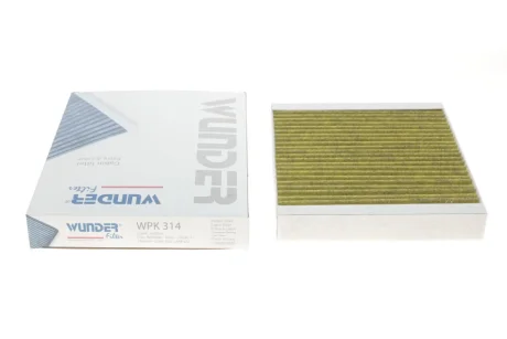 Фільтр салону Chevrolet Aveo (T300) 11-/ Opel Astra J 09- (вугільний) WUNDER FILTER WPK 314