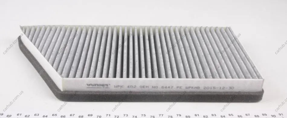 Фільтр салону Peugeot 206 -07 (вугільний) WUNDER FILTER WPK 402 (фото 1)