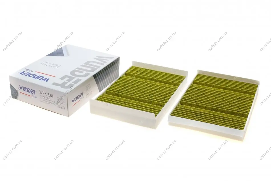 Фільтр салону MB S-class (W222/C217) 13- (вугільний) (к-кт 2шт.) WUNDER FILTER WPK 728 (фото 1)
