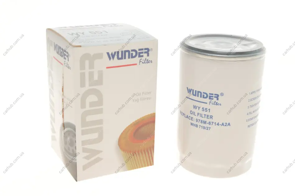 Фільтр масляний Ford Fiesta 1.4i 01-08 WUNDER FILTER WY 551 (фото 1)