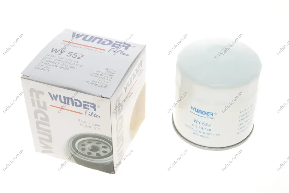 Фільтр масляний Ford Transit 2.5D/TD 92- /Connect 1.8Di/TDCi 02- WUNDER FILTER WY 552 (фото 1)