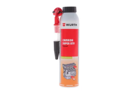 Герметик силіконовий (-60°C+ 260°C) SUPER-RTV (200мл) (чорний) WURTH 08933311