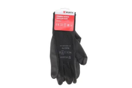 Рукавиці захисні з поліуретановим покриттям Black PU (Т.10) WURTH 0899402410
