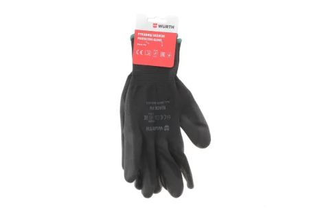 Рукавиці захисні з поліуретановим покриттям Black PU (Т.11) RED LINE WURTH 0899402411