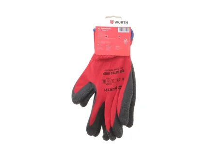 Рукавиці захисні з латексним покриттям RED LATEX GRIP (Т.8) WURTH 0899408208