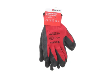 Рукавиці захисні з латексним покриттям RED LATEX GRIP (Т.10) WURTH 0899408210