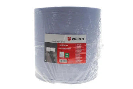 Папір для протирання поверхонь Wurth 3 шари/1000 шт (36х38cм) (блакитний) WURTH 0899800823