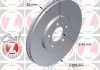 Диск тормозной (передний) Audi A3/Skoda Fabia/Octavia/VW Golf IV 96-(288x25) (с покрытием) (вент. ZIMMERMANN 100.1235.20 (фото 1)