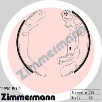 Фото колодки гальмівні барабанні к-кт ZIMMERMANN 109901570 Колодки гальмівні барабанні к-кт ZIMMERMANN 109901570