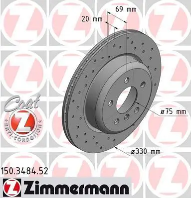Диск гальмівний SPORT Z ZIMMERMANN 150348452 (фото 1)