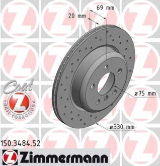 Диск гальмівний SPORT Z ZIMMERMANN 150348452