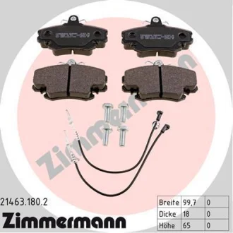 Колодки гальмівні дискові, к-кт ZIMMERMANN 214631802