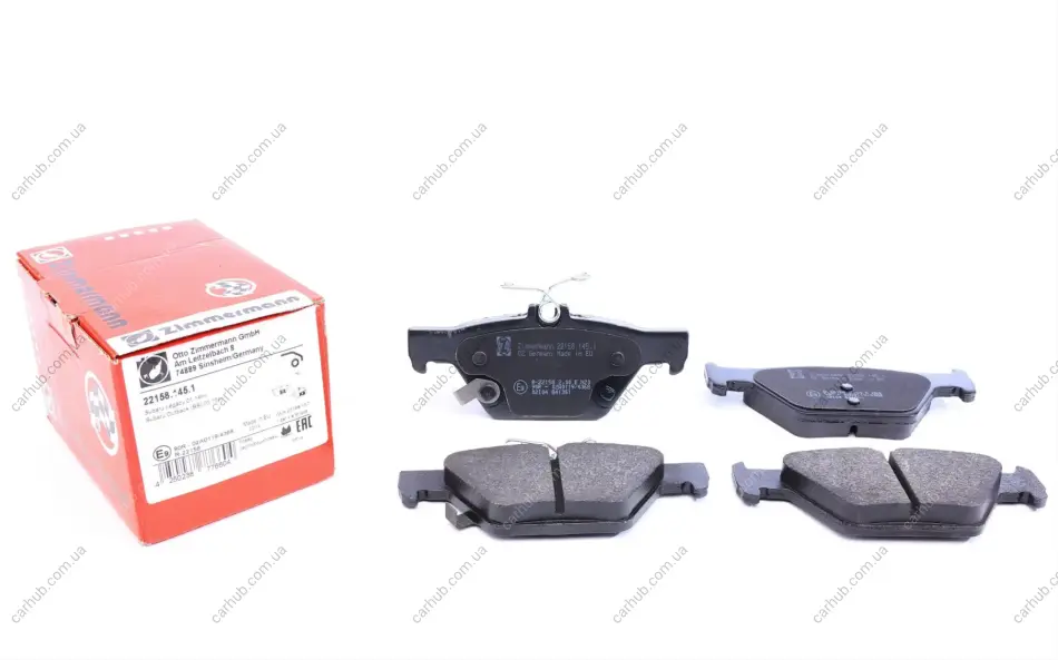 Колодки гальмівні (задні) Subaru Impreza/Outback/Legacy 14- (Akebono) ZIMMERMANN 22158.145.1 (фото 1)