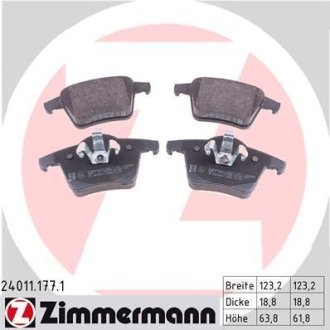 Комплект тормозных колодок ZIMMERMANN 24011.177.1