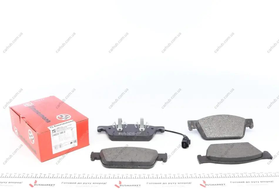 Колодки гальмівні (передні) VW T5 03-/T6 15- (Ate) (з датчиком) ZIMMERMANN 24623.180.2 (фото 1)