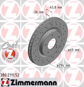 Диск гальмівний SPORT Z ZIMMERMANN 380211152