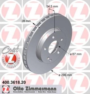 Диск тормозной ZIMMERMANN 400.3618.20