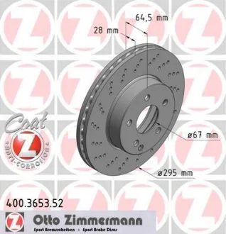 Диск гальмівний SPORT Z ZIMMERMANN 400365352