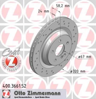 Диск гальмівний SPORT Z ZIMMERMANN 400366152