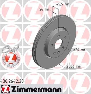 Фото диск гальмівний Coat Z ZIMMERMANN 430264220 Диск гальмівний Coat Z ZIMMERMANN 430264220