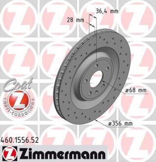 Фото диск гальмівний SPORT Z ZIMMERMANN 460155652 Диск гальмівний SPORT Z ZIMMERMANN 460155652