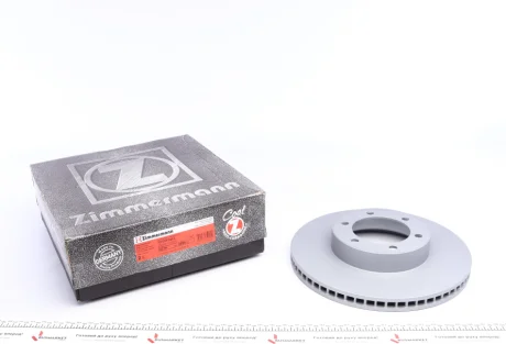 Диск гальмівний (передній) Toyota Land Cruiser 3.0-4.0 D 02-10 (338x28) (з покриттям) (вентильований) ZIMMERMANN 590.2586.20
