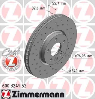 Диск гальмівний SPORT Z ZIMMERMANN 600324952